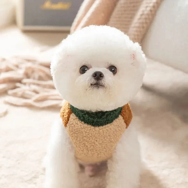 Brown Pet Jacket Autumn and Winter Dog Two Legged Cardigan Puppy Warm Clothing Teddy Fashion Clothes Pet Coat S-XL