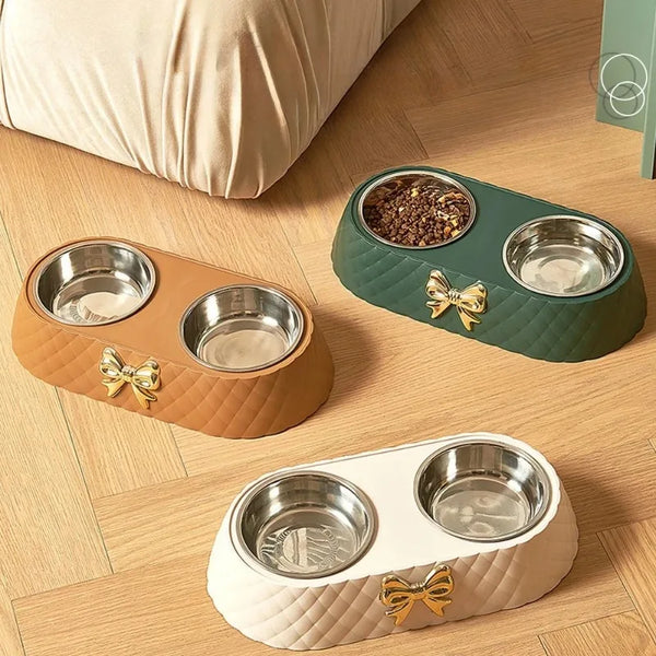 Bowtie Double Pet Bowls