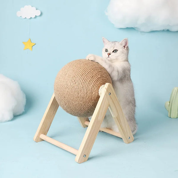 Wooden Cat Scratching Ball