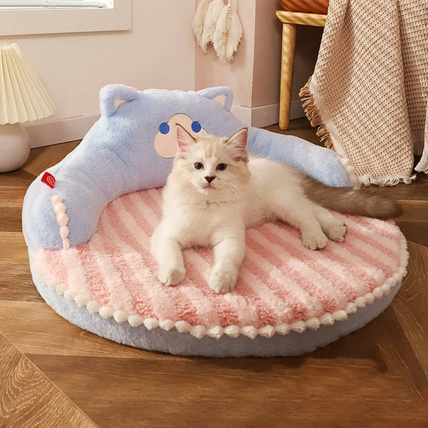 Velvet Cat Cushion Bed