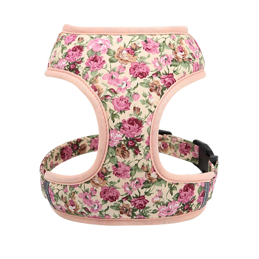 Floral Nylon Dog Harness