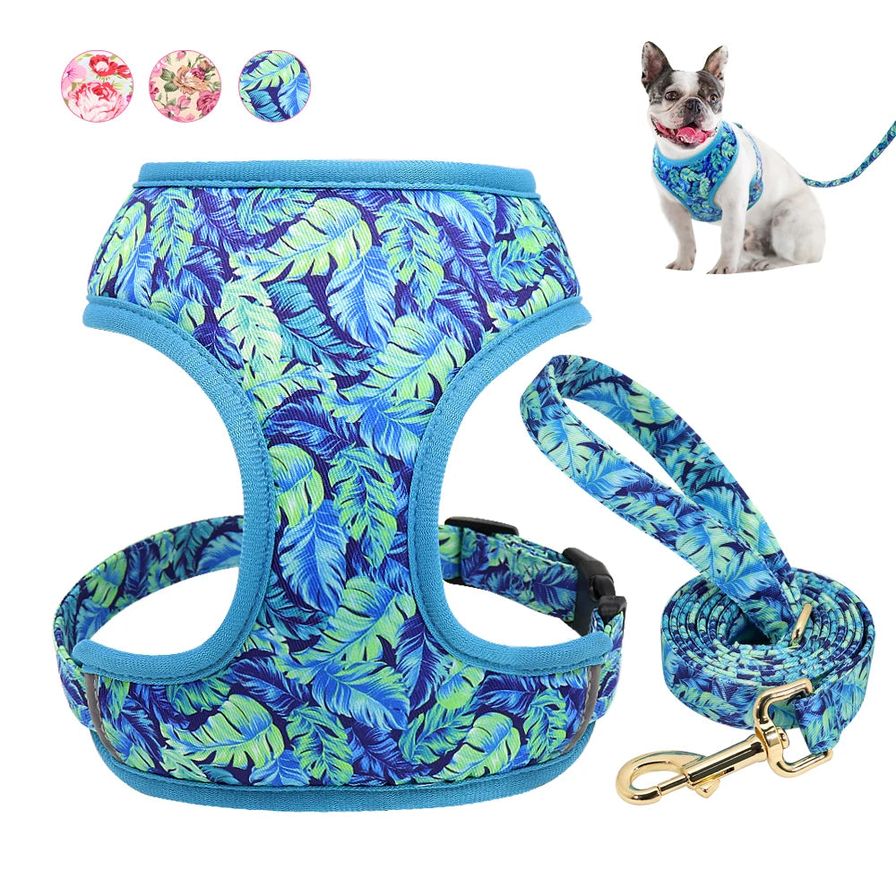 Floral Nylon Dog Harness