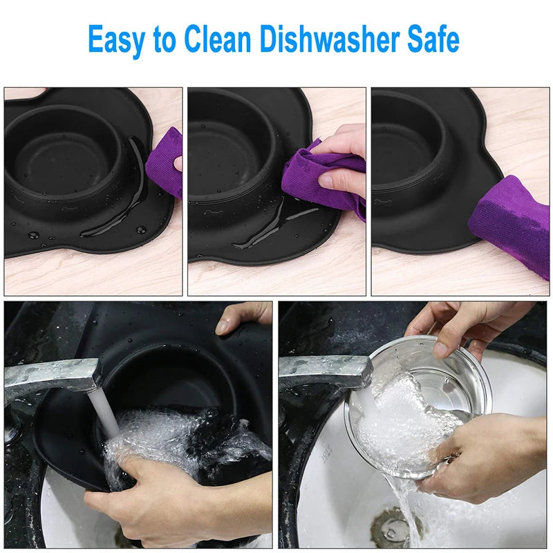 Non-Skid Double Dog Bowls
