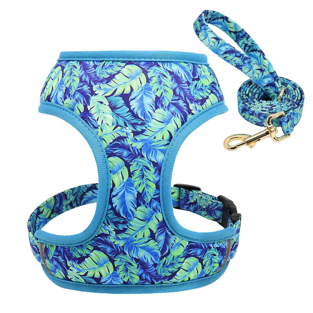 Floral Nylon Dog Harness