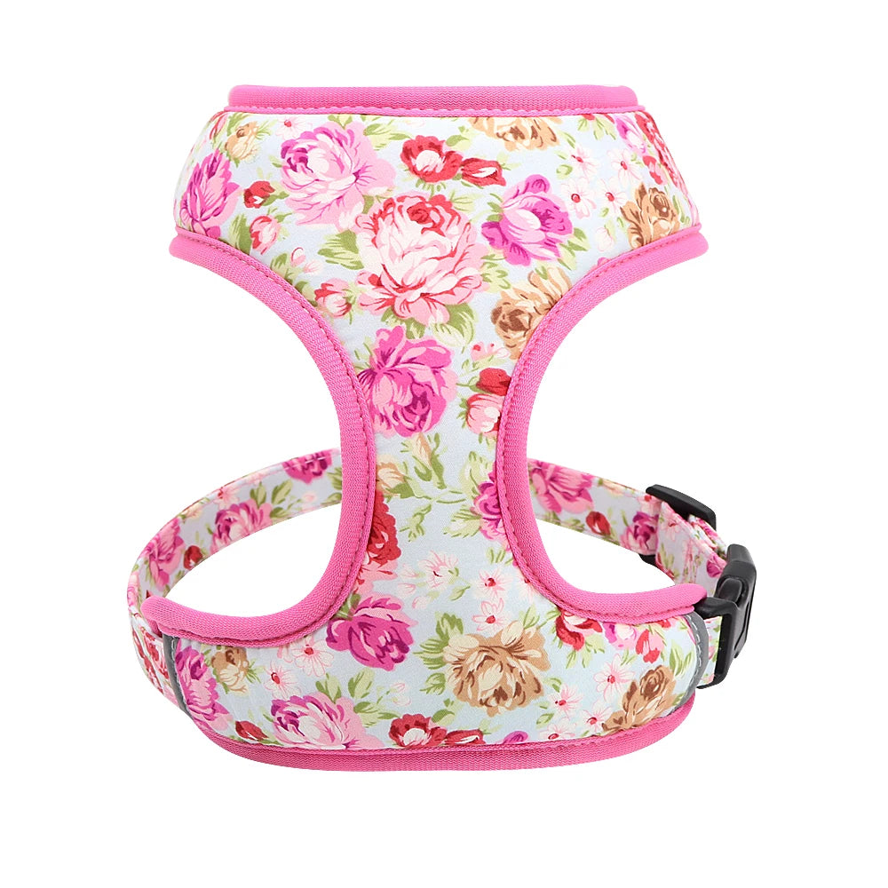 Floral Nylon Dog Harness