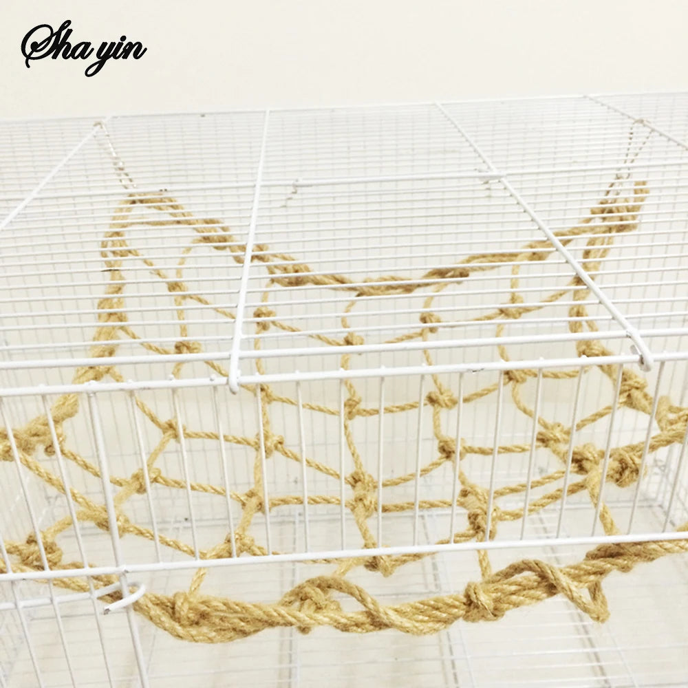 Linen Parrot Climbing Net
