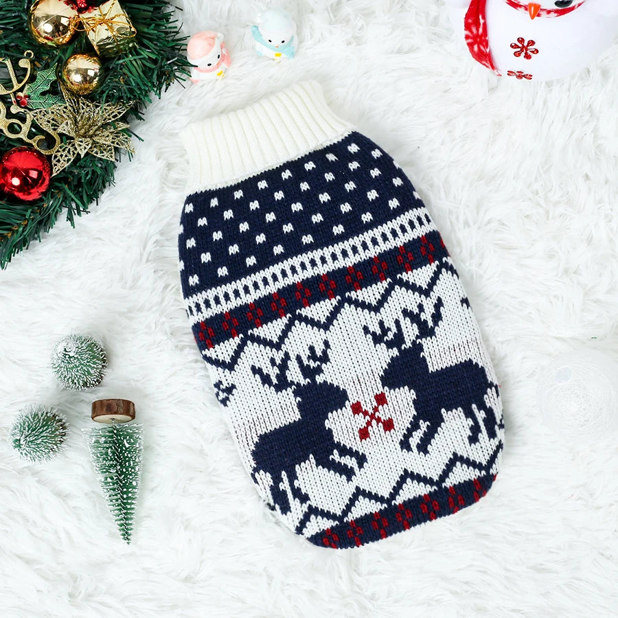 Christmas Dog Clothes Pet Christmas Sweater for Small Medium Dog Winter Knitting Puppy Cat Sweater Bichon Corgi New Year Costume