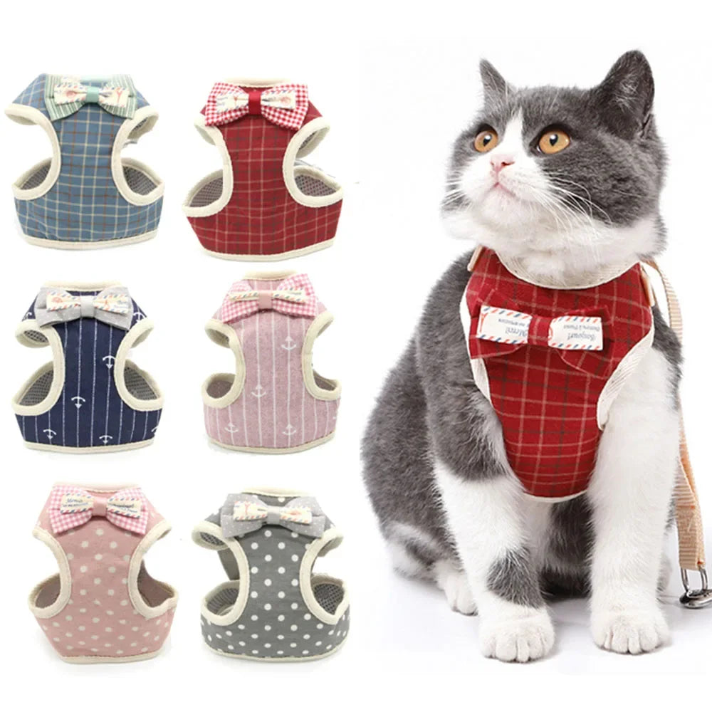 Padded Bowknot Pet Harness
