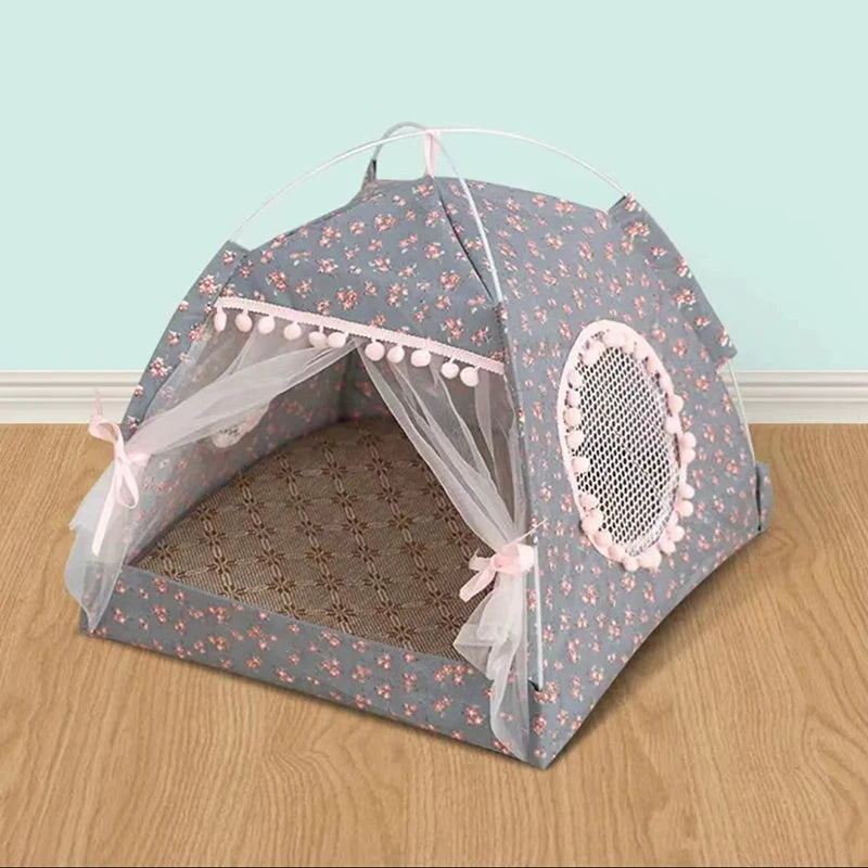 Breathable Floral Cat Tent