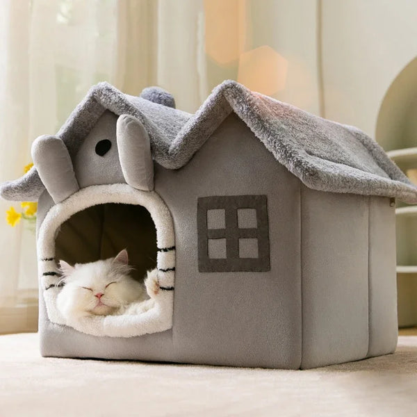 Coral Fleece Cave Bed