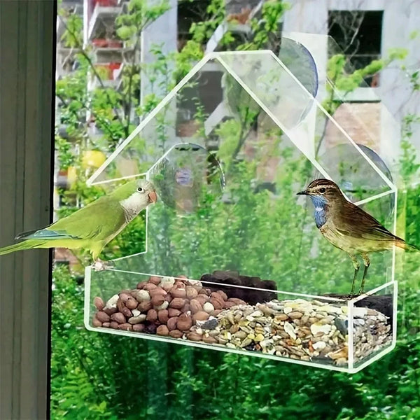 Clear Suction Bird Feeder