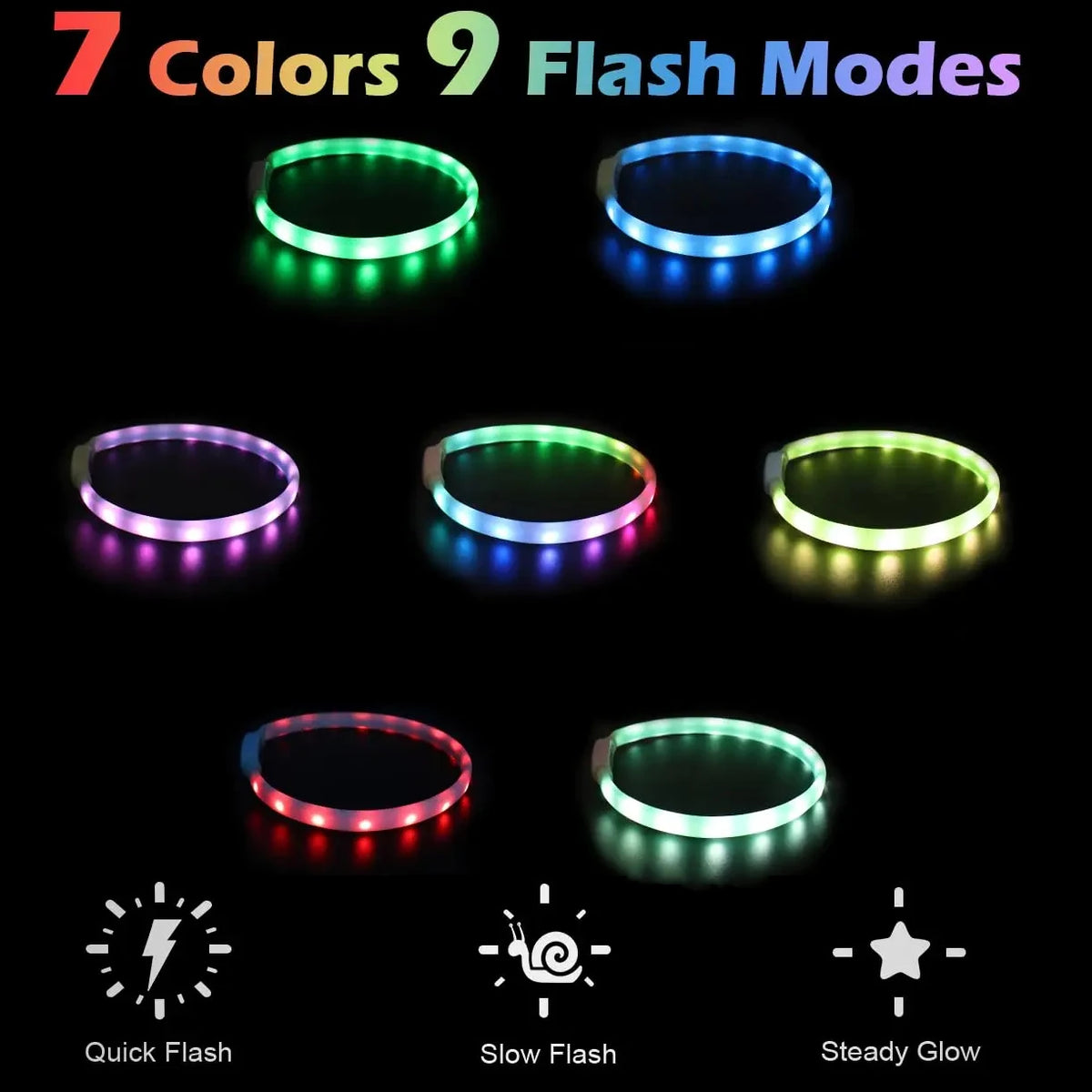 USB Rechargeable Glowing Collar