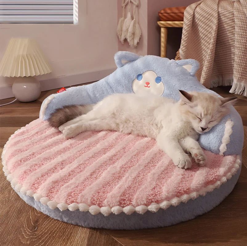 Velvet Cat Cushion Bed