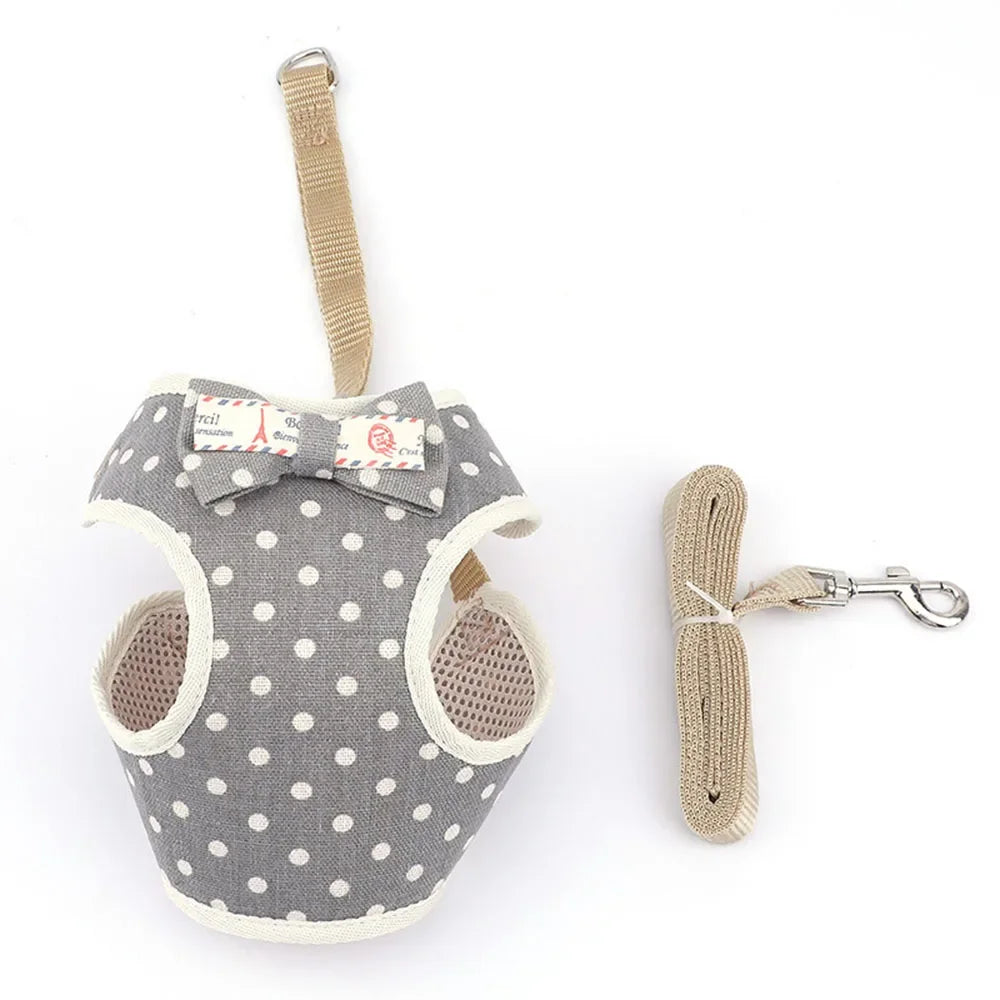 Padded Bowknot Pet Harness