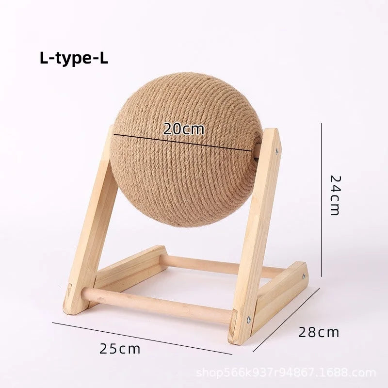 Wooden Cat Scratching Ball