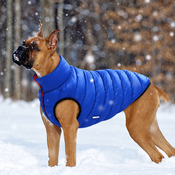 Warm Winter Dog Clothes Vest Reversible Dogs Jacket Coat 3 Layer Thick Pet Clothing Waterproof Outfit for Small Large Dogs