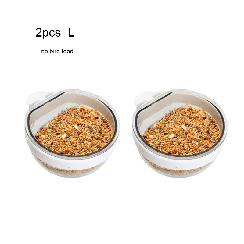 Transparent Parrot Feeding Bowl