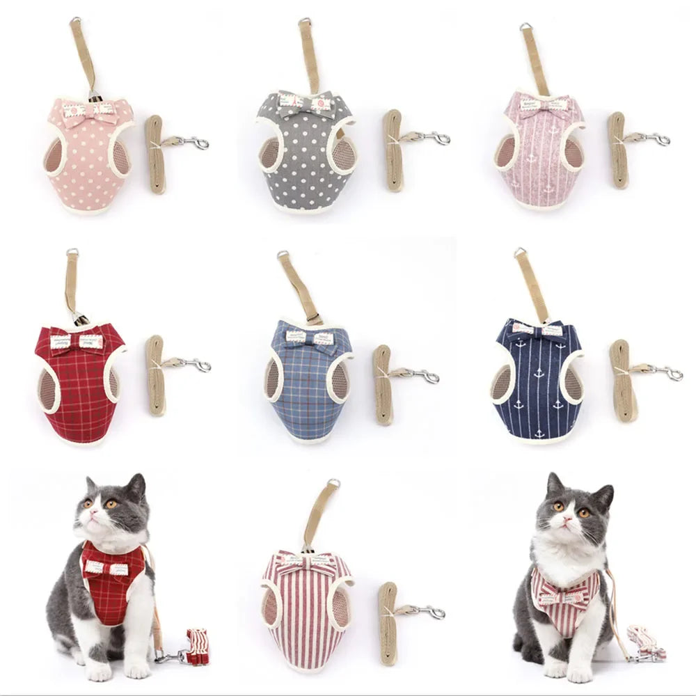 Padded Bowknot Pet Harness