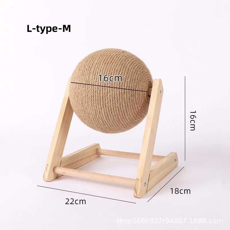 Wooden Cat Scratching Ball