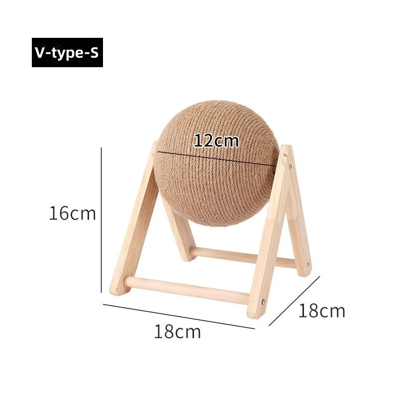 Wooden Cat Scratching Ball