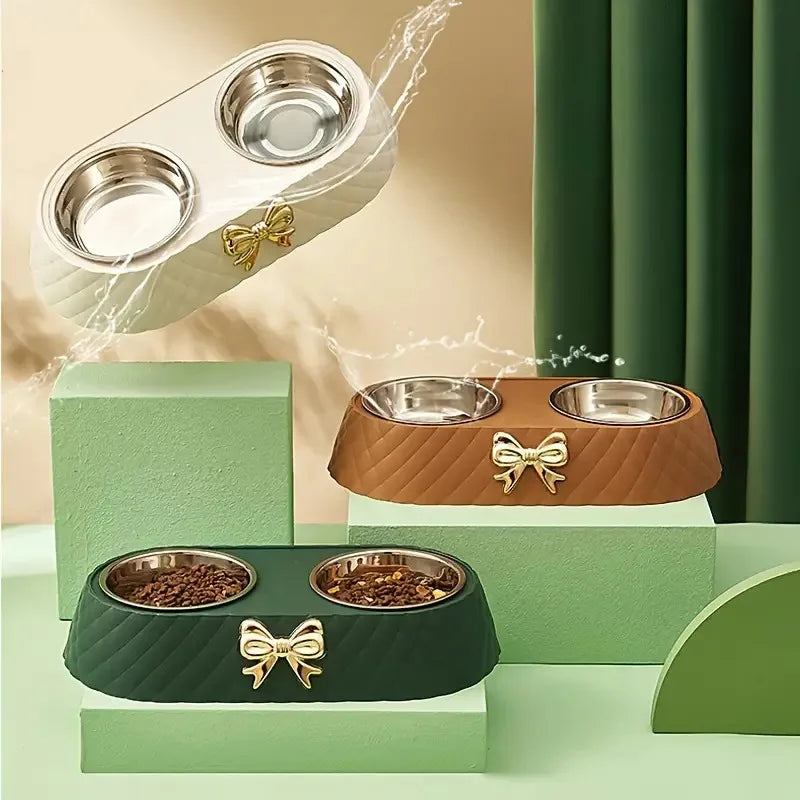 Bowtie Double Pet Bowls