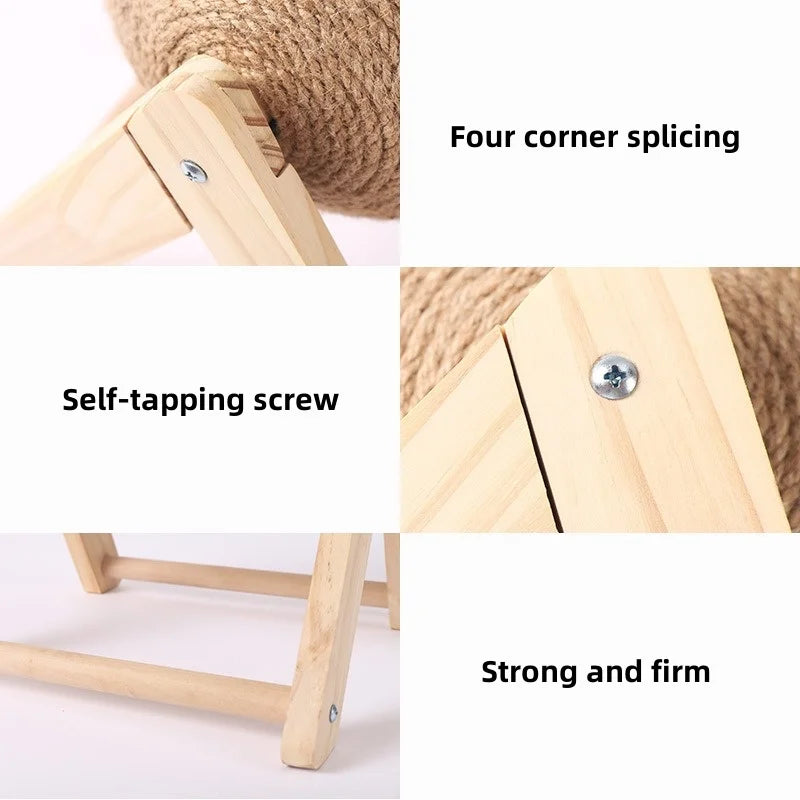 Wooden Cat Scratching Ball