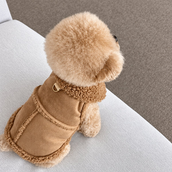 Dog Cute Vest Clothes Jacket Accessories Small Dog Luxury Autumn  Winter Medium Dress Soft Pet Clothing Designer Coat Home