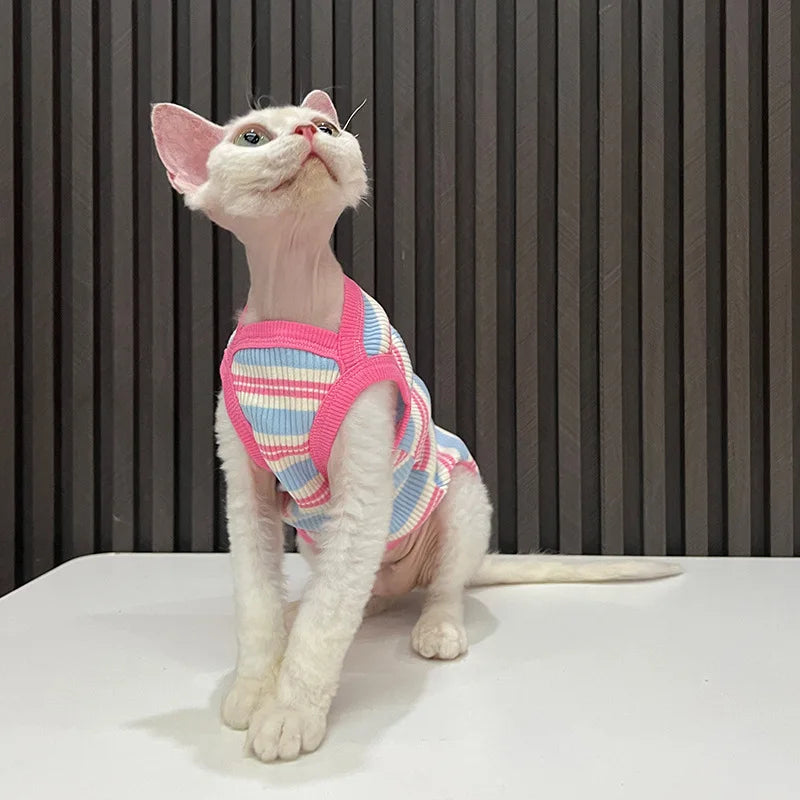 Striped Stretch Cat Shirt