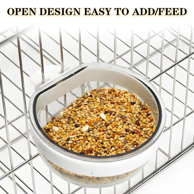 Transparent Parrot Feeding Bowl