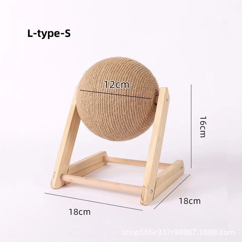 Wooden Cat Scratching Ball