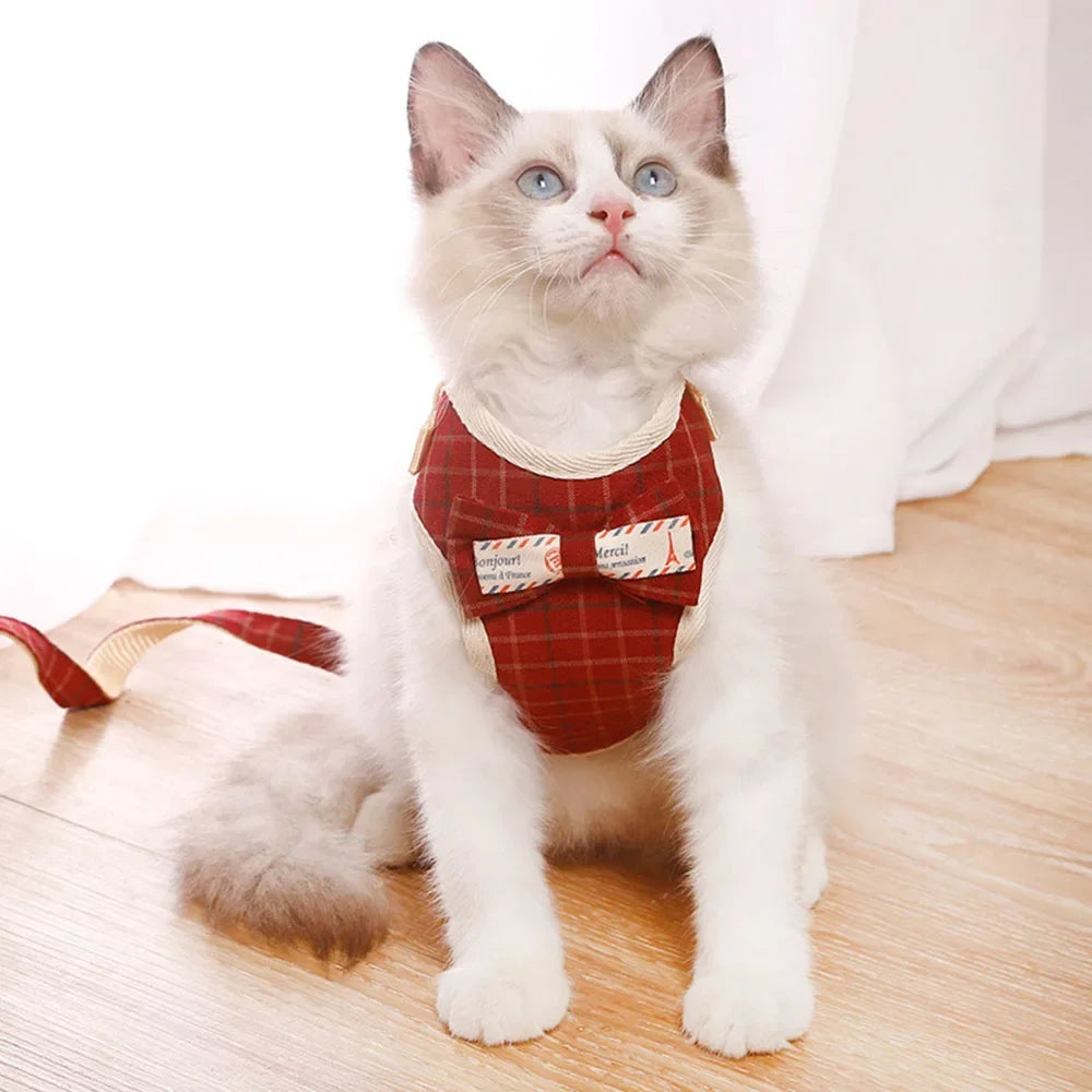Padded Bowknot Pet Harness