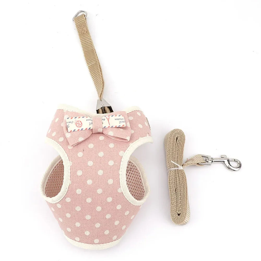 Padded Bowknot Pet Harness