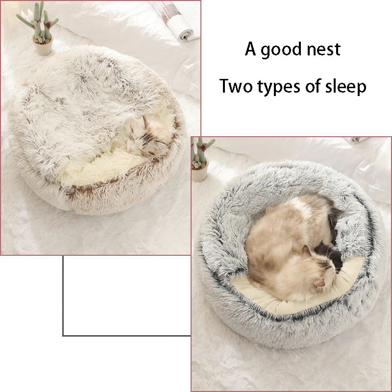 Plush Covered Cat Nest