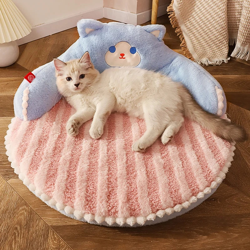 Velvet Cat Cushion Bed