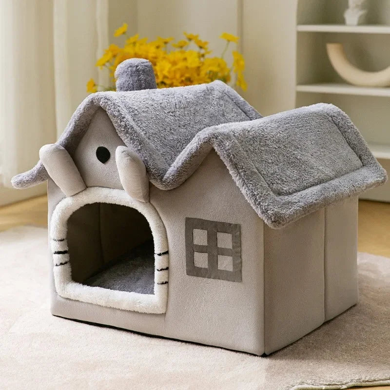 Coral Fleece Cave Bed