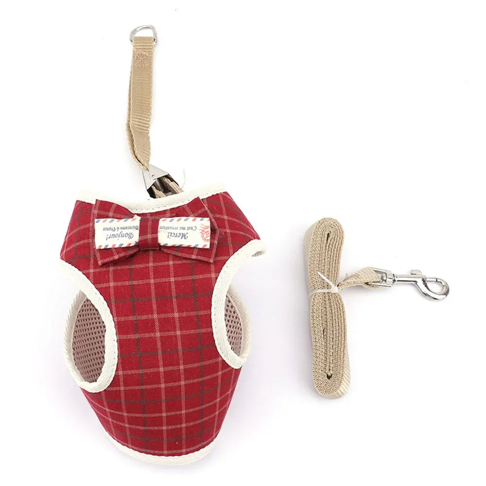 Padded Bowknot Pet Harness