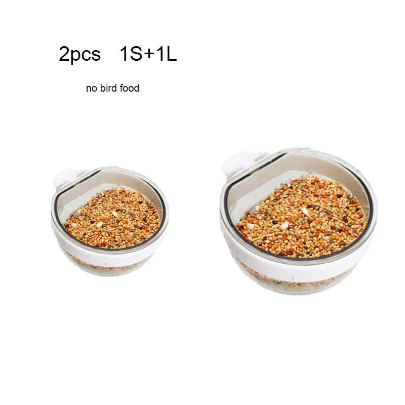 Transparent Parrot Feeding Bowl