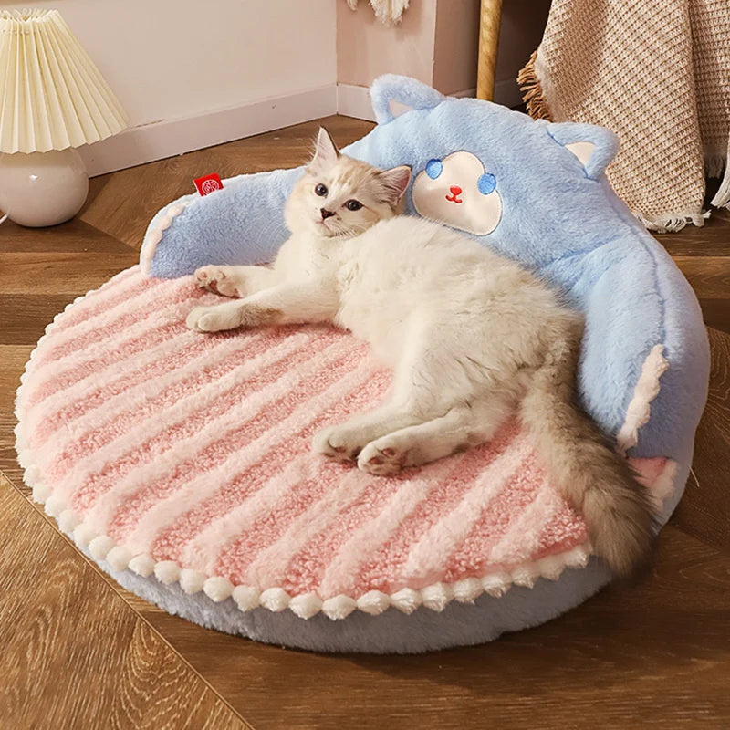 Velvet Cat Cushion Bed