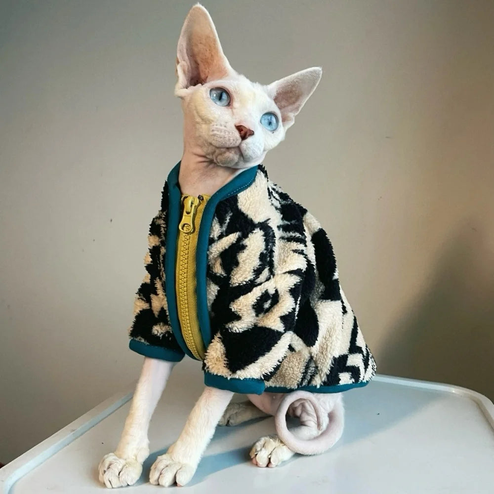 Velvet Sphynx Zipper Jacket