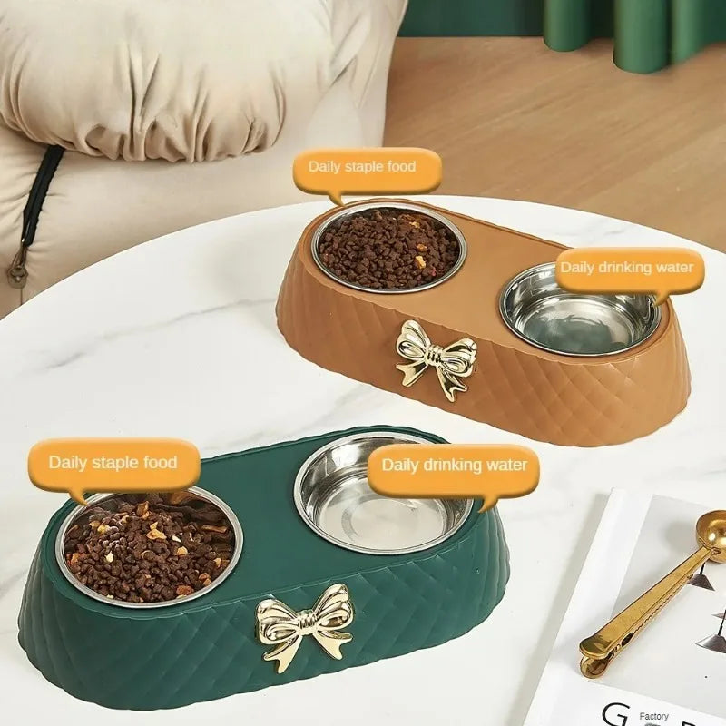 Bowtie Double Pet Bowls