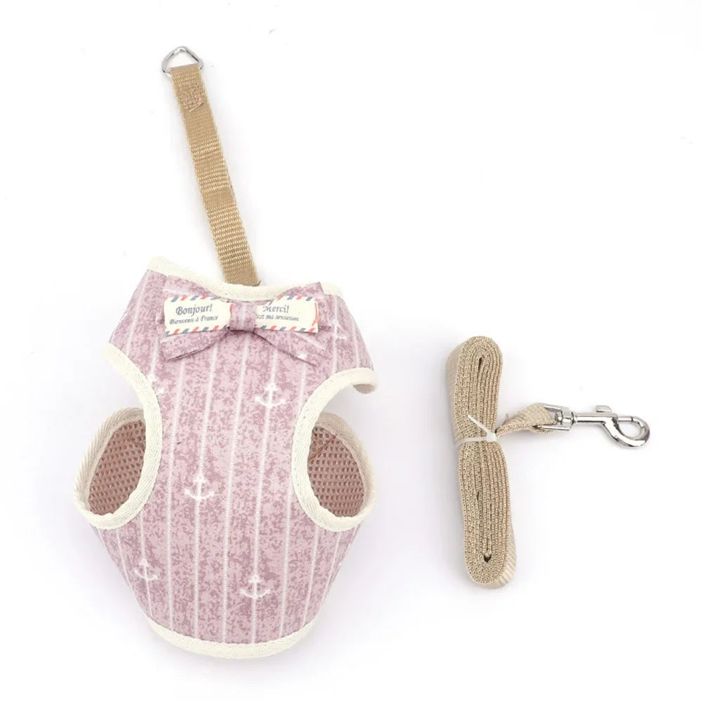 Padded Bowknot Pet Harness