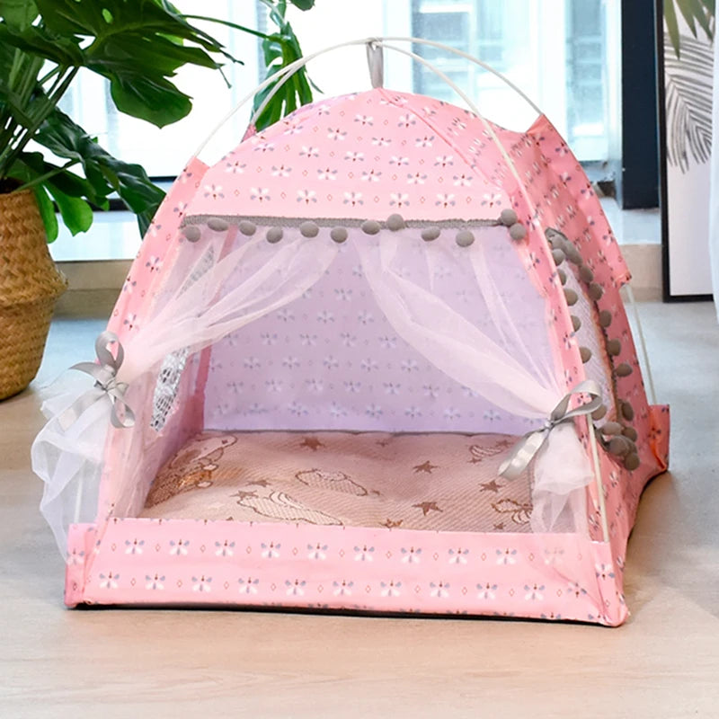 Breathable Floral Cat Tent