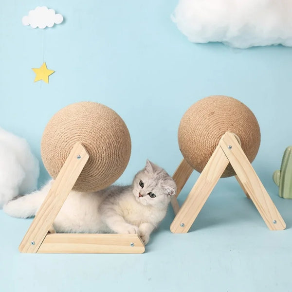 Wooden Cat Scratching Ball