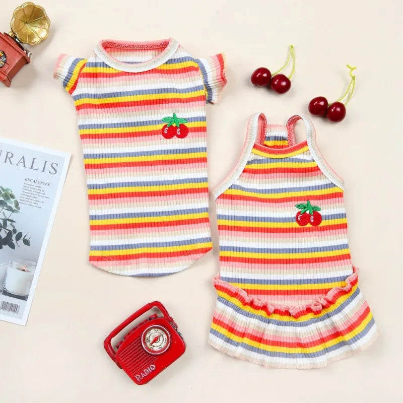 Ruffle Stripe Pet Dress