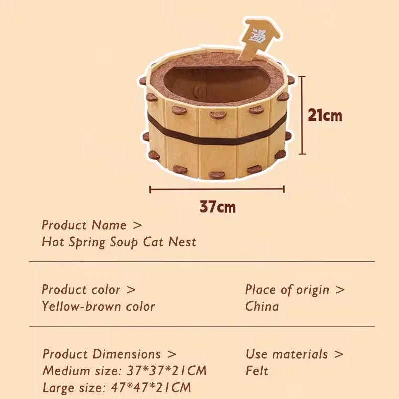 Felt Semi-Enclosed Cat House