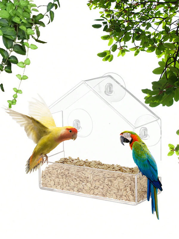 Clear Suction Bird Feeder