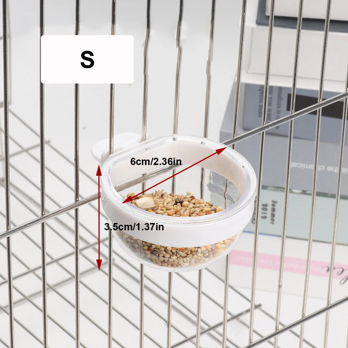 Transparent Parrot Feeding Bowl
