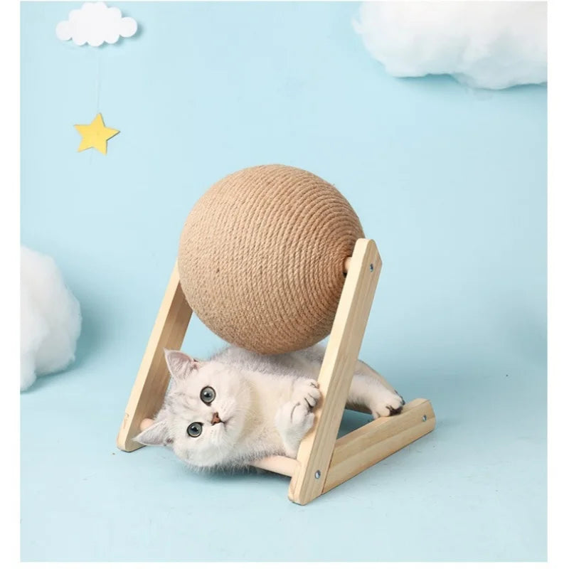 Wooden Cat Scratching Ball